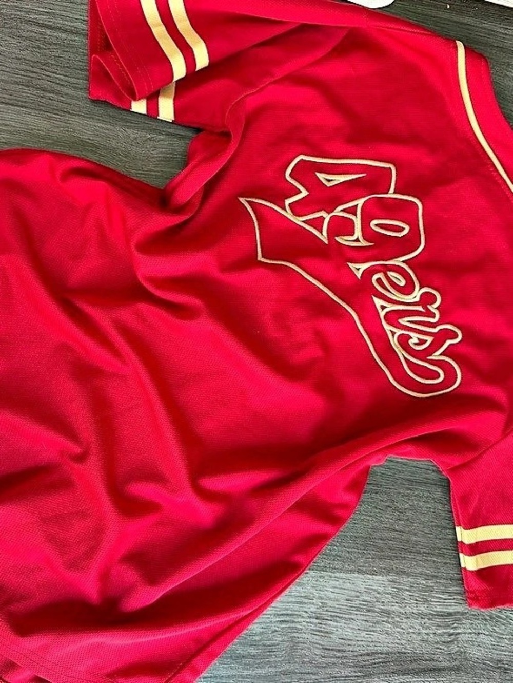 San Francisco 49ers baseball-style jerse